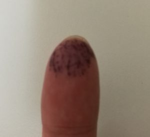汚れた指で指紋認証